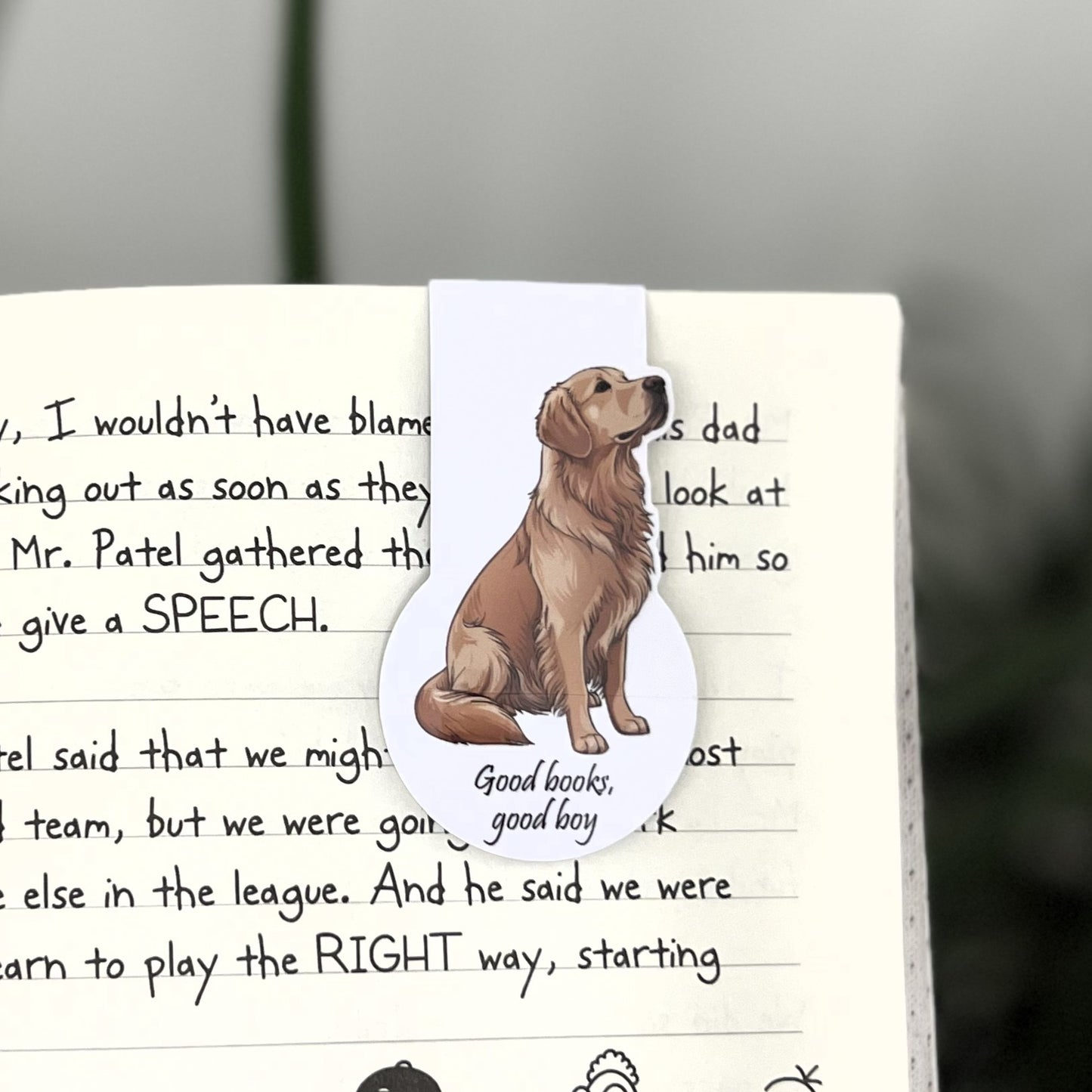 Good Books, Good Boy Magnetic bookmark