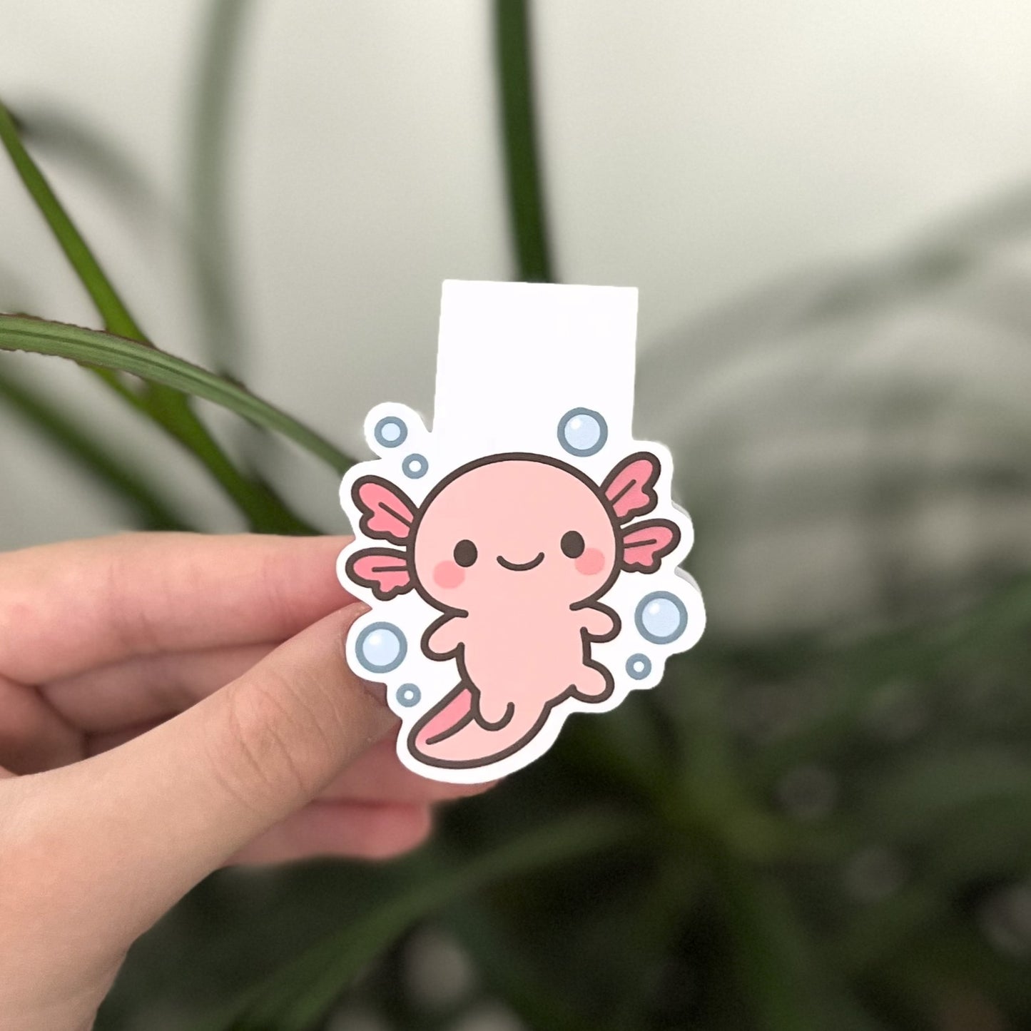 Cute Axolotl Magnetic Bookmark