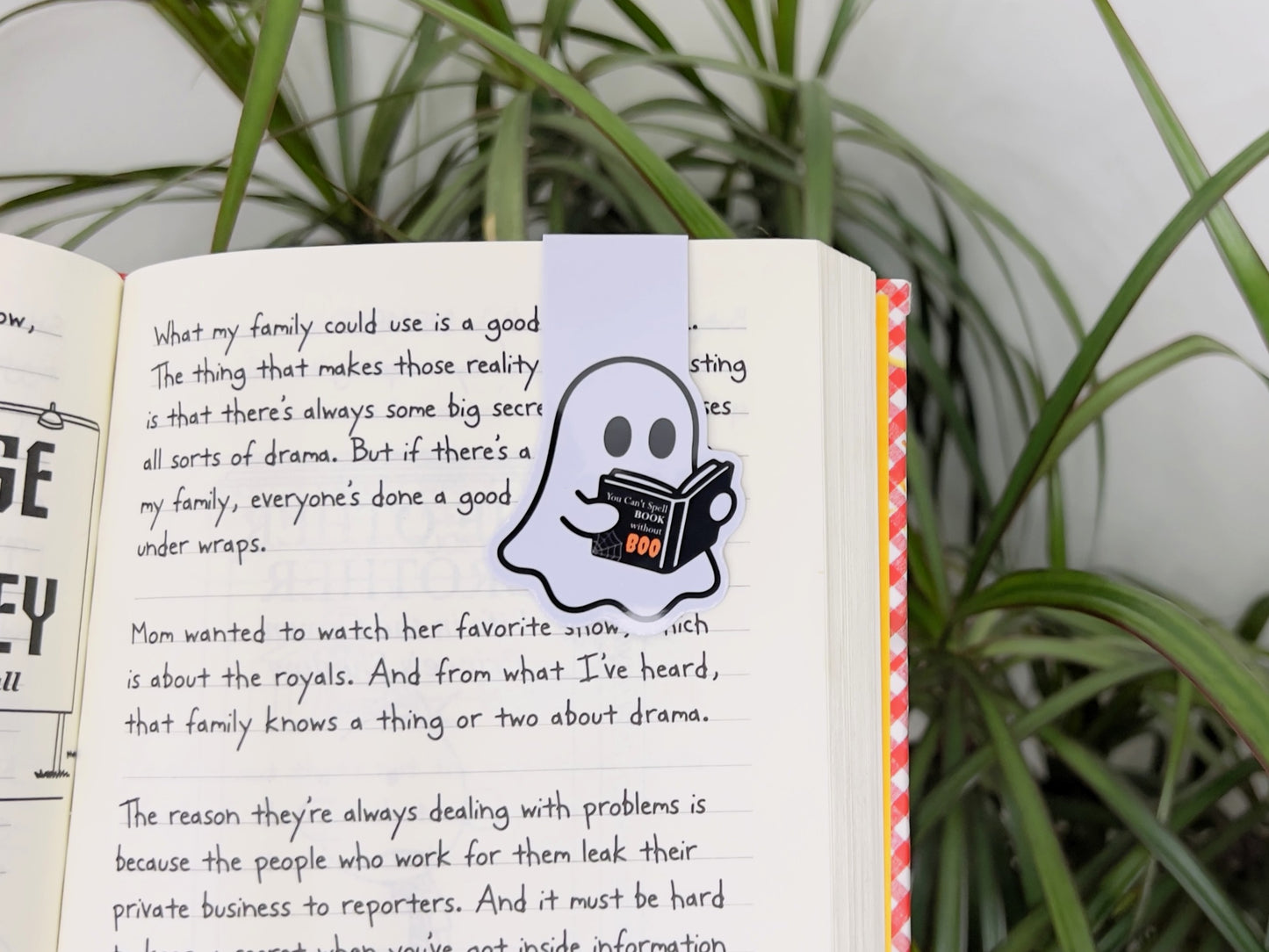 You can't Spell Book without Boo | Cute Reading Ghost | Magnetic Bookmark