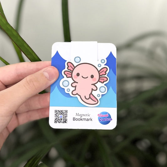 (Copy) Cute Axolotl Magnetic Bookmark