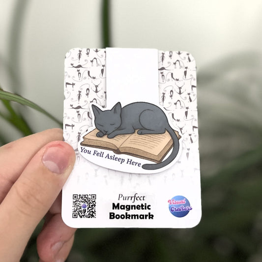 Sleeping Cat Magnetic Bookmark