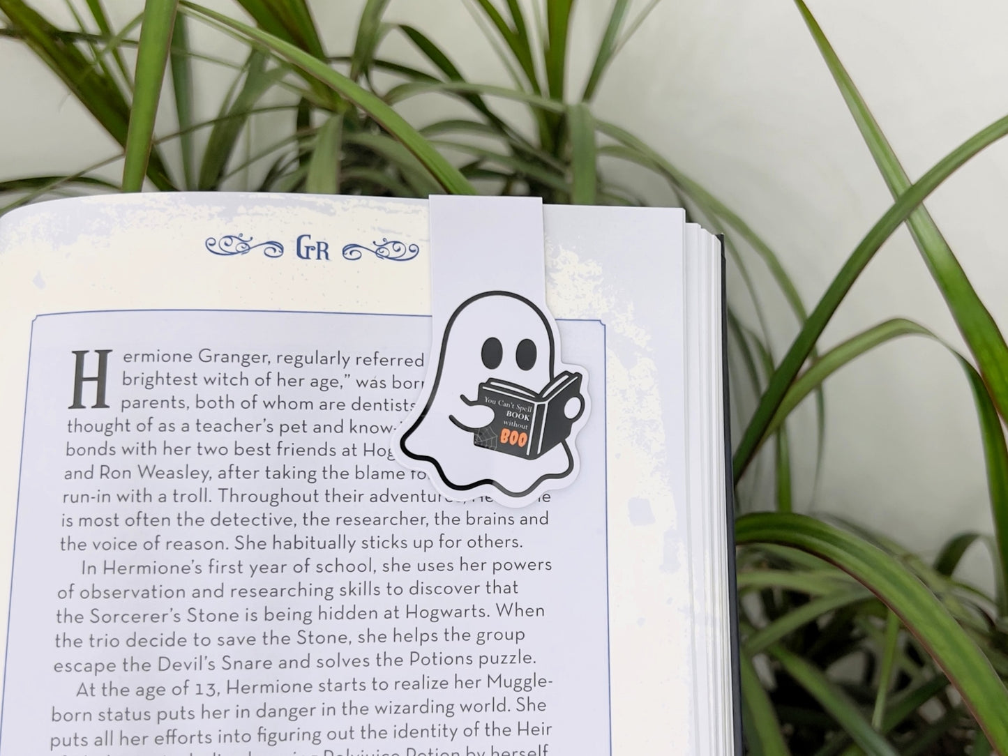 You can't Spell Book without Boo | Cute Reading Ghost | Magnetic Bookmark