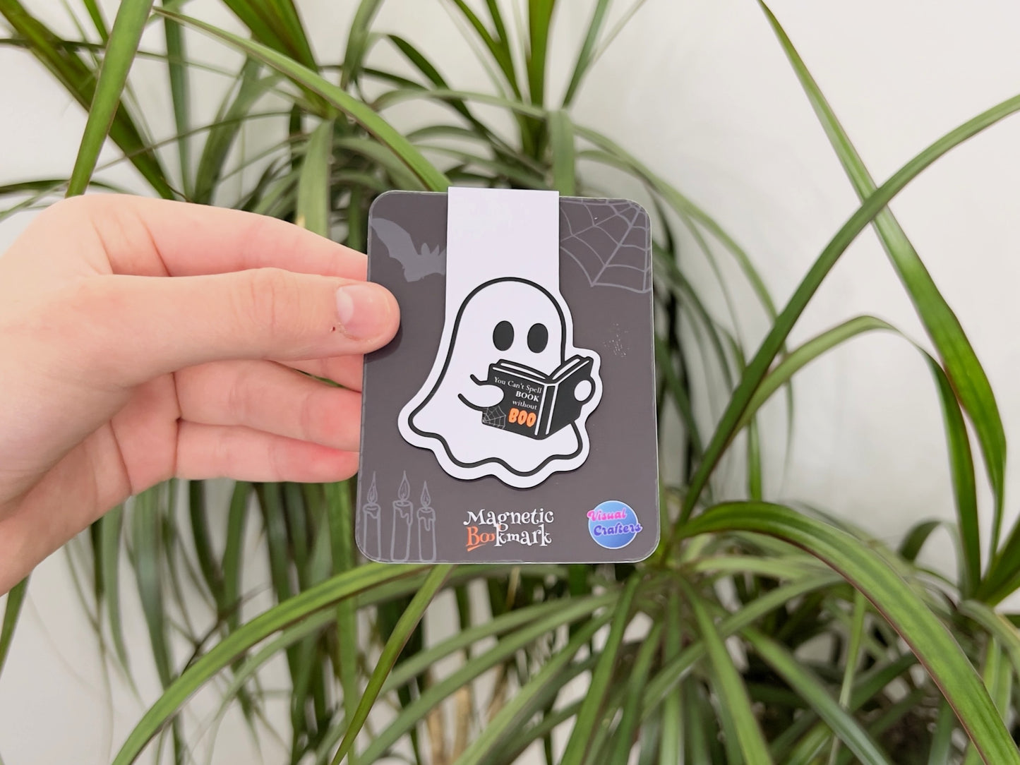 You can't Spell Book without Boo | Cute Reading Ghost | Magnetic Bookmark